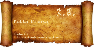 Kukta Bianka névjegykártya
