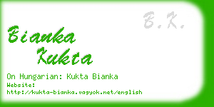bianka kukta business card